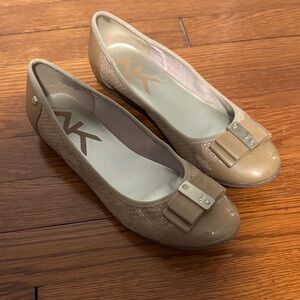 Anne Klein Sport Beige Ballet Flats with Bow